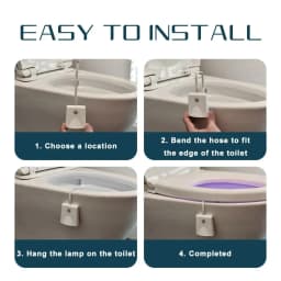 Toilet Night Light Motion Sensor Light with Star Projector 7 Color Rechargeable Decoration LED Night Lamp For Bathroom Washroom