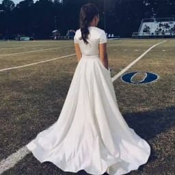Satin Bridal Detachable Train Wedding Removable Skirt With Pocket for Dresses Formal Party Bridal Overskirts Customized 2025