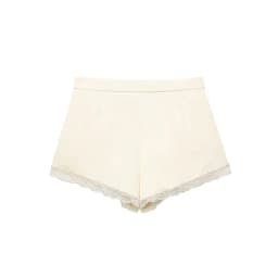 NLZGMSJ 2026 Spring Summer Lace Patchwork Chic Lady Shorts Solid Zipper Pockets Shorts Fashion Women Shorts