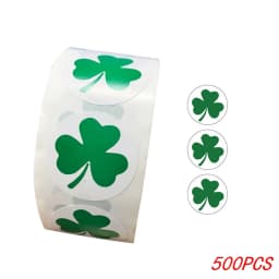 100-500pcs 1 inch Clover Stickers Saint Patrick's Day Shamrock Stickers for Gift Decor Daily Necessities Green Lucky Seal Labels