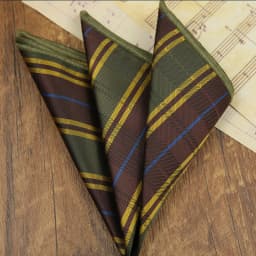 23cm New Classic Striped Pocket Square Men Formal Suit Accessories Polyester Green Dots Handkerchief Wedding Fashion Hanky Gift