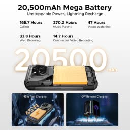 DOOGEE V Max Play Rugged Phone Projector 6.78" 120Hz 36GB 512GB Dimensity 7300 200MP Camera 20500mAh Dual Camping lights NFC