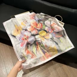 70*70cm Women's Square Silk Scarf Soft Satin Polka Dot Wrap Foulard Lady Neckerchief Bandannas Hair Skinny Tie Hijab Shawls
