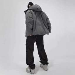 Winter Men Down Jacket New Thicken Solid Color Simple Versatile Male Coat Long Sleeve Hooded Sport Loose Casual Man Outerwear