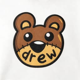 Vintage Style Drew House Bear Head Print Crewneck Sweatshirt Men Oversized Heavy Cotton Casual Streetwear Pullover