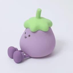 LED Cute Eggplant Night Light Dimmable Nursery Eggplant Lamps Super Squishy Silicone USB Rechargeable Touch Control Night Lamp