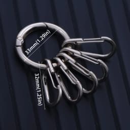 Metal O Ring Spring Clasps with 5pcs Hook Buckles for DIY Openable Round Carabiner Keychain Clips Hook Buckles Connector