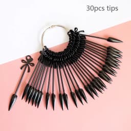 Nail Display Sticks Nail Swatch False Nail Tips Nail Gel Polish Practice Clear Natural Colors Display Board for Nail Art Tools
