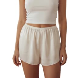 Womens Satin Shorts Loose Casual Solid Color Elastic Waist Mini Shorts Stylish Summer Streetwear