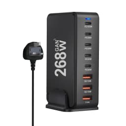 268W Desktop GaN Charger 8-port USB Type C PD Charger Fast Charge 3.0 USB Type C Fast Charger Mobile USB Charger