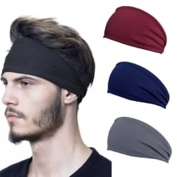 Elastic Wide Sports Headband For Yoga/Gym/Running - Sweat-Wicking Stretchy Turban Headwrap, Multiple Colors Available