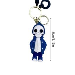 Skull Keychain Scary Skeleton Key Chain 8cm Backpack Purse Key Holder Portable Key Chain Bag Pendant For Men Women
