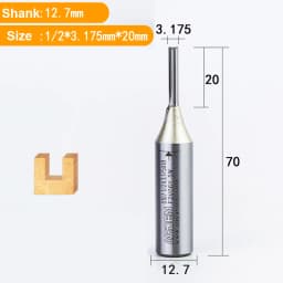 Arden 2 Flutes TCT Straight End Mill Woodworking CNC Tool Carbide Cutter 1/2 Shank Router Bit For Wood MDF Plywood Chipboard