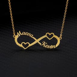 Custom Heart Names Infinity Necklaces For Women Men Stainless Steel Customized Necklace Pendant Personalized Chain Jewelry Gift