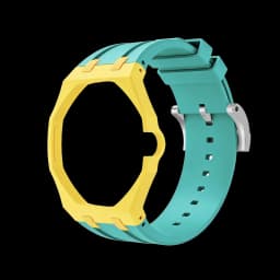 2in1 Bioceramic Case&Silicone Strap For Swatch x AP Royal pop Pocket watch bands Modification kit integrated Silicone Wirstband