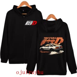 AE86 Zip Up Hoodies Initial D Korean Style Zippper Jackets Sweatshirts Anime Gothic Y2k Pullovers Mange Vintage Streetwear