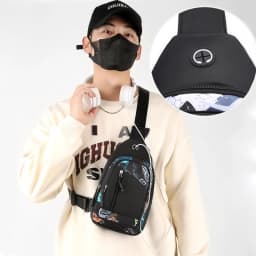 2pcs/set middle school boy backpack graffiti chest bag backpack set high school bag for boys 12 to 18 years old student bookbag