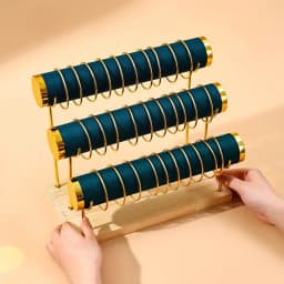 Phnom Penh Bracelet Rack, Bracelet Storage Rack, Wrought Iron Jewelry Rack, Trapezoidal Organizer, Metal Bracelet Display