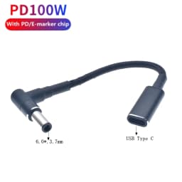 100W Type C Plug Converter USB Type C Female to Universal Laptop Adapter Connector Jack USB C 100W PD Fast Charging Cable Cord