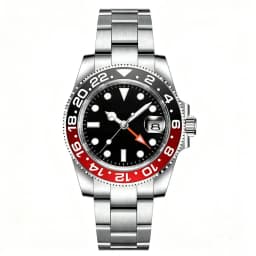 Customized LOGO 40mm Quartz GMT Man Watches Sapphire glass 10Bar Waterproof Luminous Diving Mens Wrist Watch Steel Bracelet
