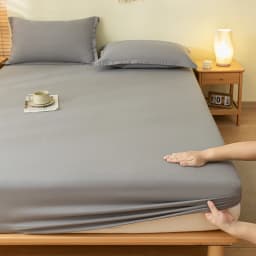 Soft Cotton Fitted Sheet Single Double King Queen Size Mattress Cover with Elastic Band Bed Sheet Bed Linens 100/120/150/180/200