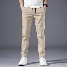 Casual Pants Men's Korean Version Summer Thin Men's New Sports Pants Loose and Versatile Trend Light Luxury Straight Trousers