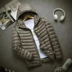 2026 0-10℃ Men's Winter Jacket Ultra Light Duck Down Jackets Portable Hooded Puffer Feather Thin Parkas Windproof Outerwear Coat