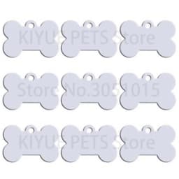 Wholesale 20 pcs Dog ID Tag Pet Bone Tags Nameplate Personalized Dog Puppy Tags Customized Dog Pet Name Phone Address No. Tag
