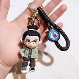 Cartoon PVC Naruto Anime Peripheral Keychain Naruto Silicone Figure Car Key Chain Christmas, Halloween Gift
