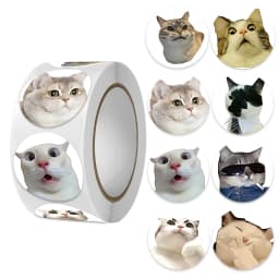 500 Pcs/roll Cat Dog Teacher Reward Sticker Fun MotivationSticker for School Teacher Student Stationery Stickers Kids