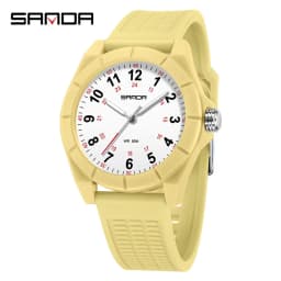 Fashion SANDA 6232 Simple Design Soft Children's Quartz Watch TPU Strap Sports Waterproof Night Light Children's Quartz Watch