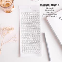 1 Sheet Waterproof English letter Digital Decorative Gold Sticker Scrapbooking diy Label Diary Album Journal Planner