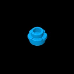 Gobricks GDS-1436 Plate, Round 1 x 1 with Flower Edge (5 Petals) compatible with lego 24866 pieces of children's DIY