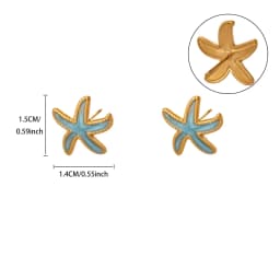 Vintage Summer Starfish Stainless Steel Stud Earrings For Women Simple Star Shell Earrings Stud Ocean Party Jewelry Gift 2025