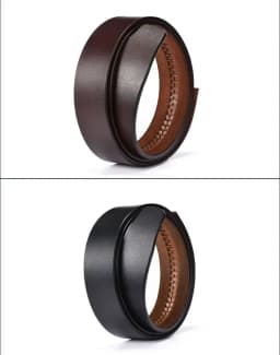 Genuine Leather Belt No Buckle for Automatic Buckle Plus Size 130 140 Cm 150cm Cowskin Cowhide Leather Belts Body Without Buckle