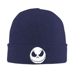 The Nightmare Before Christmas Jack Skellington Face Beanie Hats Bonnet Hats Female Male Knitting Hat Autumn Custom Elastic Caps