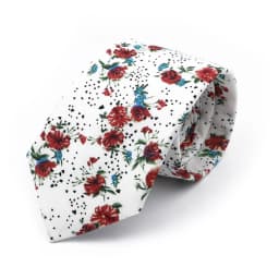 47 Styles Floral Ties For Men Women Elegant Beautiful Flower Printed Necktie Narrow Skinny Cravat Fit Wedding Party Workplace