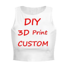 VIP Link Custom 3D Print DIY Custom Design women's tank top DIY Your as Photo or Logo White Top Tees Women's Leggings Modal