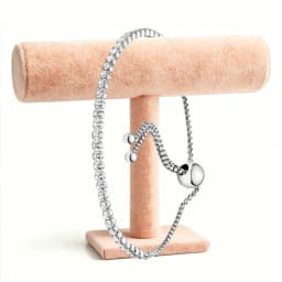 2026 New 925 Silver Classic Women's Circular Logo Love Heart Tennis Adjustable Bracelet Display Tool DIY Exquisite Charm Jewelry