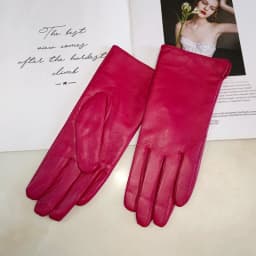 Sheepskin Gloves Women's New Knitted Lining Spring Classic Versatile Multicolor Driving Gloves Leather Autumn