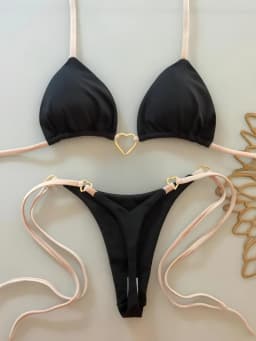 2026 Solid Color White Bikini Women Suit Low Waist Lace-up Swimsuit Two-piece Set swimwear women bathing suit купальник