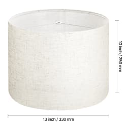 SucceBuy Drum Lamp Shade Medium Drum Linen Lampshade Replacement Lamp Shade for Table Lamps Floor Lamps Pendant Lights