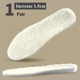 Winter Warm Height Increase Insoles Sports Shock Absorption Shoes Insole for Feet Men Women Fur Shoes Pads Growing Sole 1Pair
