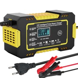 Car Battery Charger 12V 6A Pulse Repair LCD Display Smart Fast Charge AGM Deep Cycle GEL Lead-Acid Charger For Auto Motorcycle