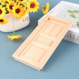 1/12 Scale Dollhouse Miniature 6 Panel Interior Wooden Door Frame DIY Plain Embryo Material Furniture Doll House Accessories
