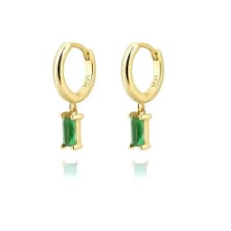 Huggies Earrings Purple white Green Blue Red Square Heart Silver Color Small Hoop Earrings for Women Girls Wedding Jewelry