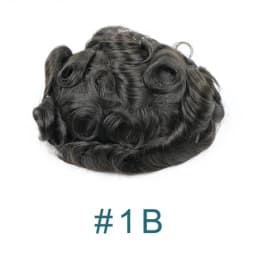 Super Thin Micro Skin White Grey 1B65 1B80 Indian Human Hair Toupee Natural Hairline Hair Loss Solution Durable Brown Prosthesis
