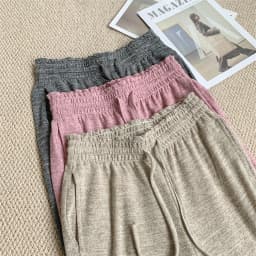 Slimming Wide-leg Long Pants, Spring Casual Thin Knitted Pant For Summer