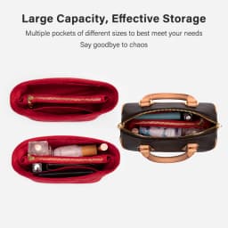 CRAZYSMITH Original Velvet Bag Organizer For LV Speedy 20 25 30 35 Purse Insert Handbag Inner Bag Portable Storage Makeup Bags
