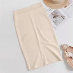 2024 summer new women's stretch slim temperament bag hip skirt ladies Knee-Length Casual Polyester Solid